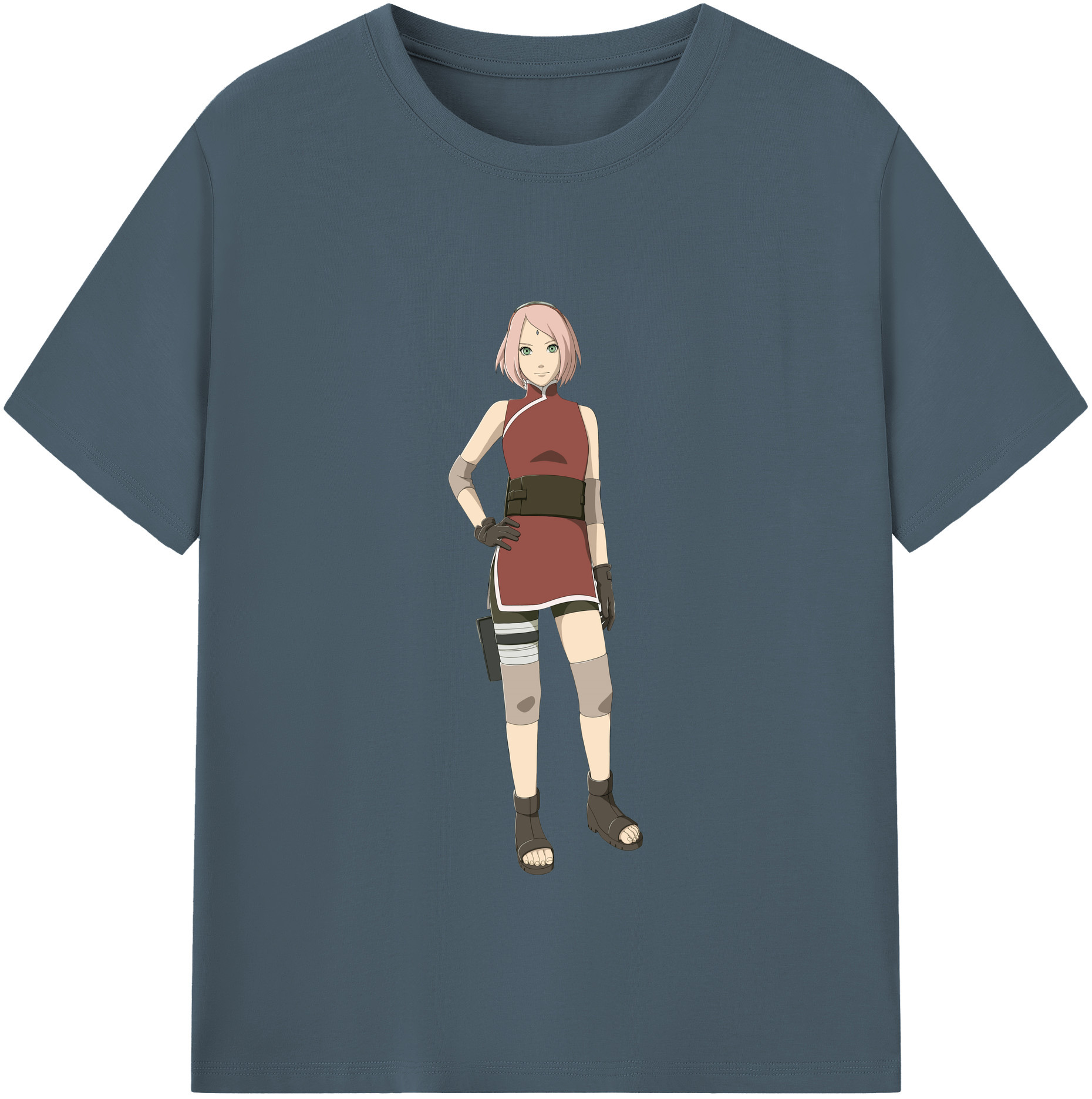 （画像用） NARUTO -ナルト- 春野サクラ Haruno Sakura 綿100％半袖Tシャツ（フロントプリント）